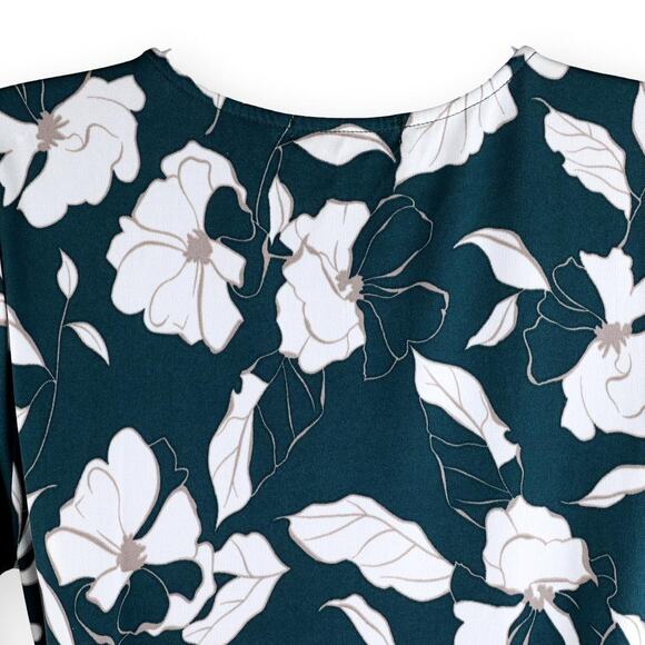 BEACON Jai Floral 3/4 Sleeve Ring Detail Knit Top M - Picture 4 of 6